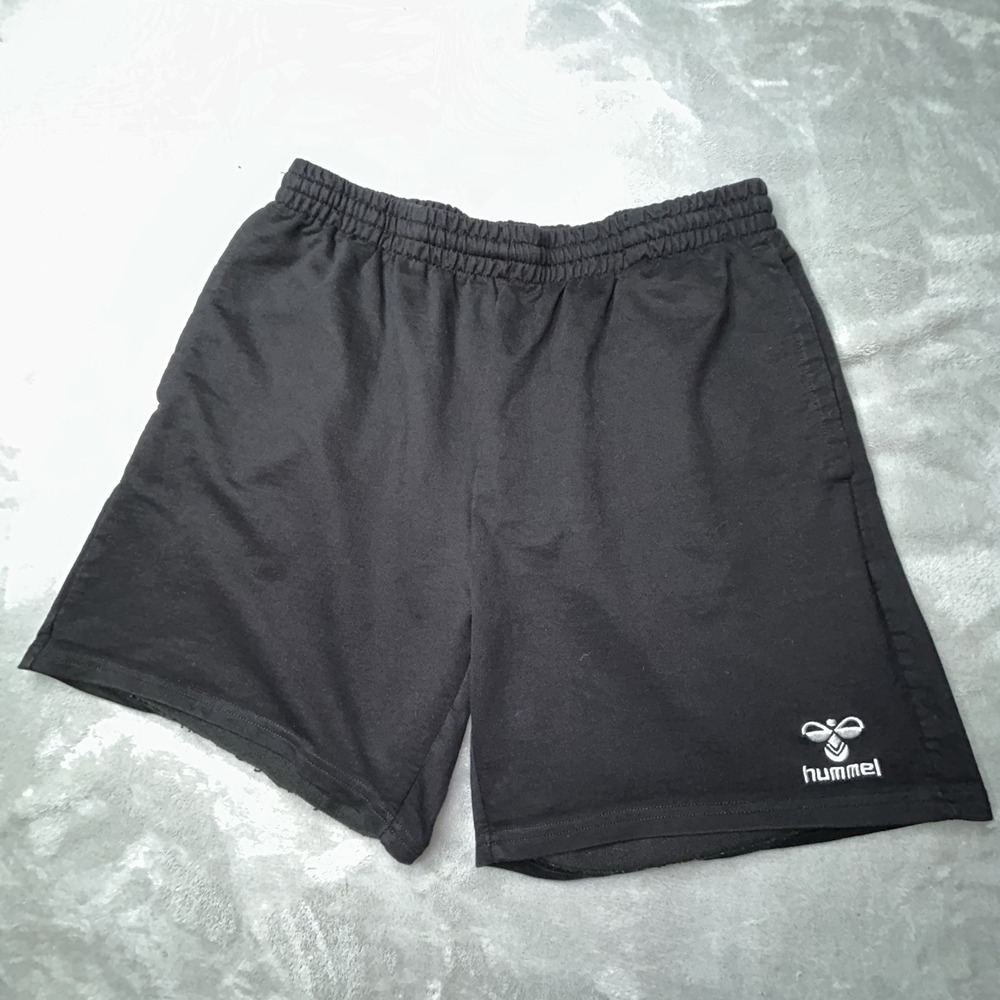 HUMMEL Mens Sport Shorts Large  Black cotton blend